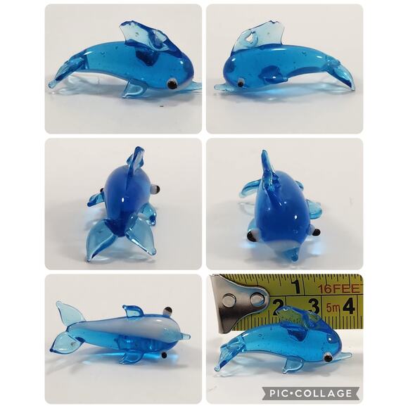 Vintage Miniature Collectible Lot – Green Glass Bottles, Buddha, Glass Dolphin - Picture 6 of 10